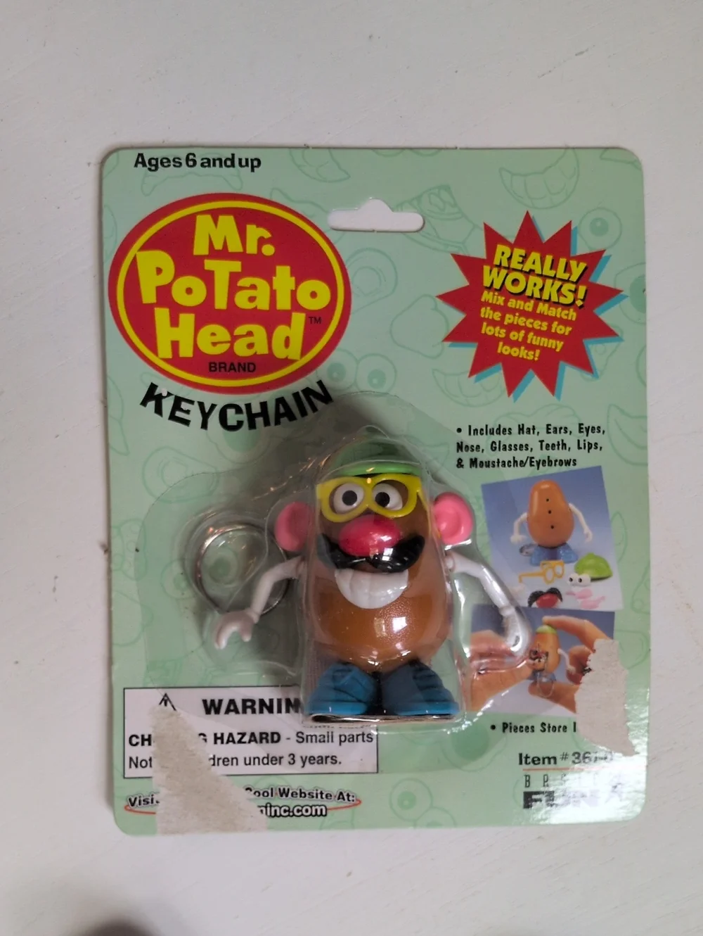 Vintage Keychains - Basic Fun, Barrel Of Monkeys, Mouse Trap, Mr. Potato Head